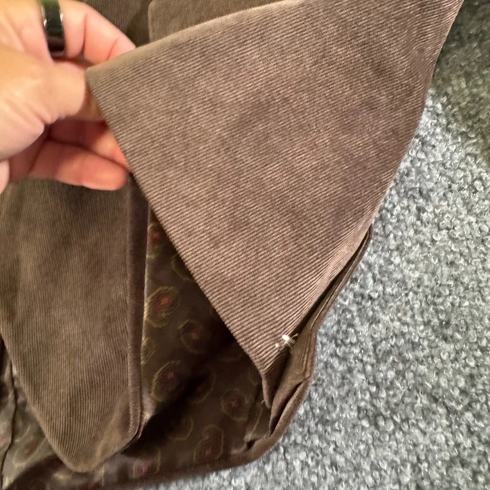 Chaps Sport Coat Mens 44R Corduroy Blazer Slim Fit Brown Modern Preppy Professor